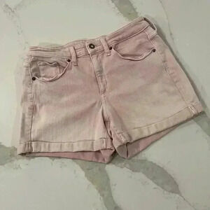 Universal Thread High Rise Midi Jean Denim Short Pink 5-Pocket Women’s Size 8/29